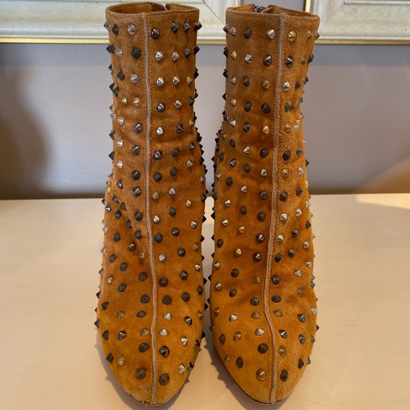 Christian Louboutin Studded Suede Booties - Picture 2 of 7